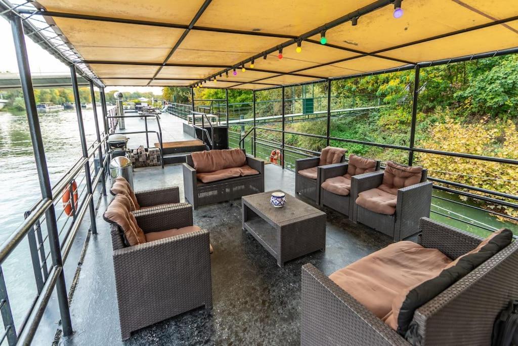 Grande Peniche 4 Ch - 10 Pers -Paris - Ile De Puteaux- Terrasses Vila Exterior foto