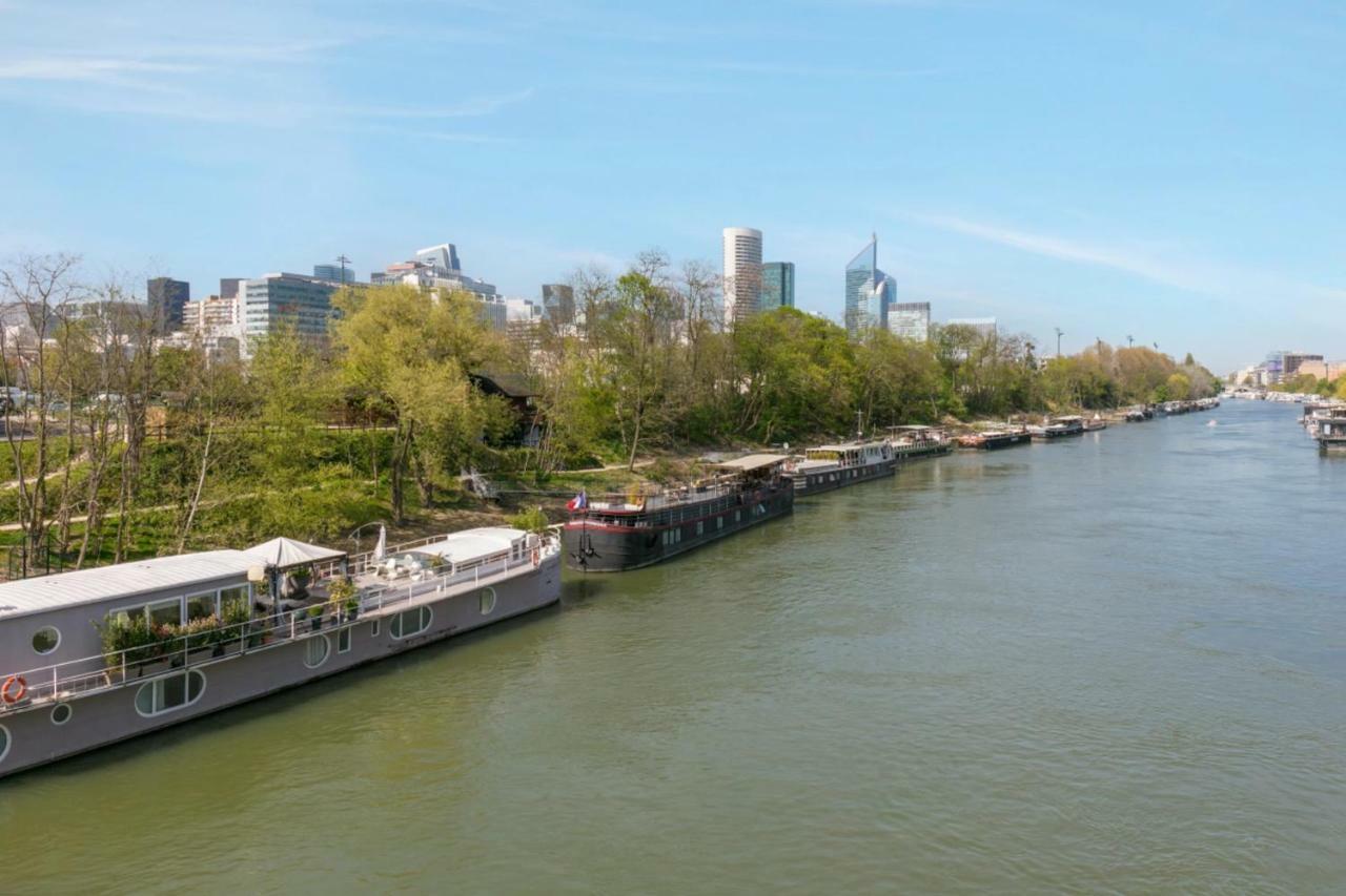 Grande Peniche 4 Ch - 10 Pers -Paris - Ile De Puteaux- Terrasses Vila Exterior foto